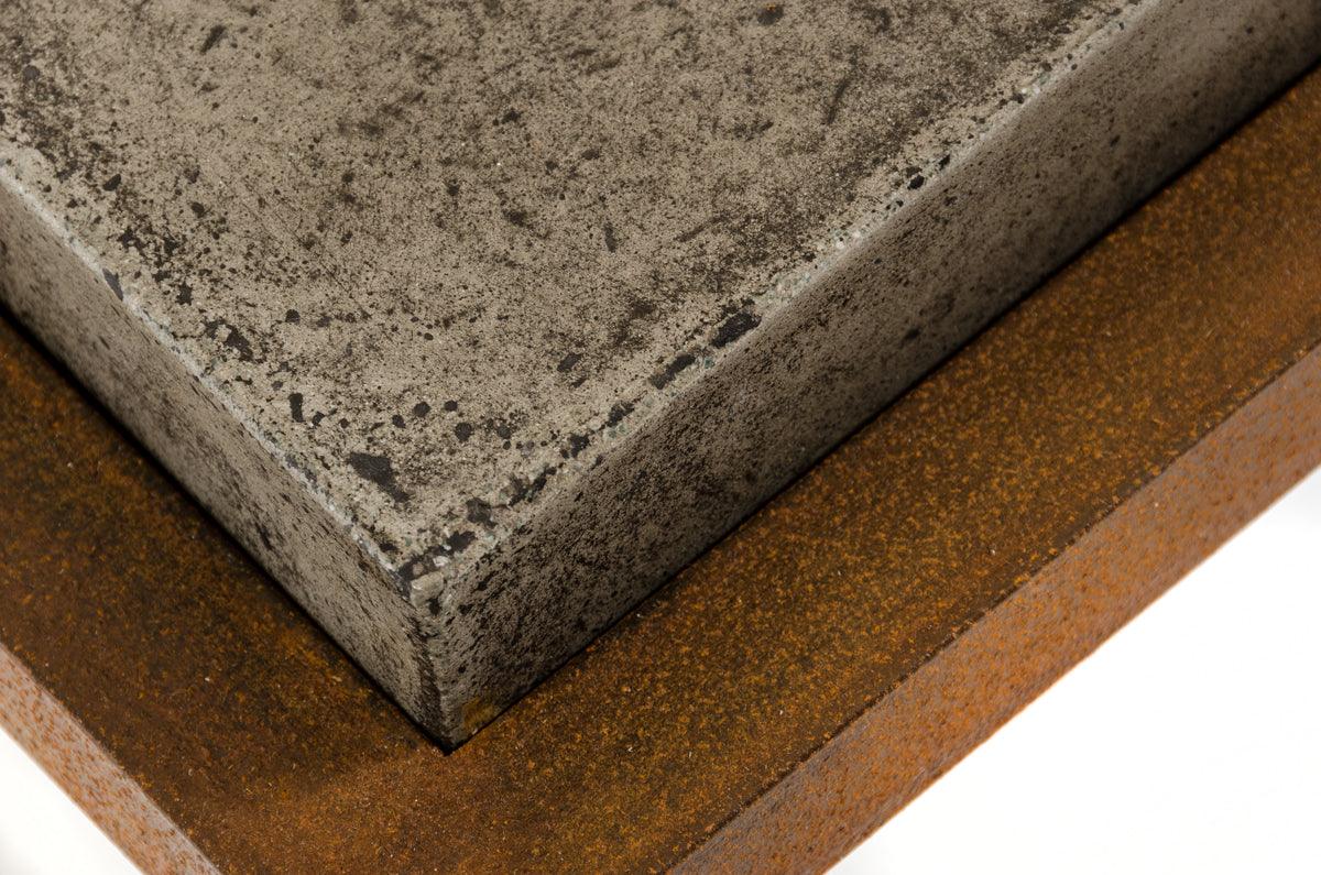 15" Concrete and Metal Coffee Table - AFS