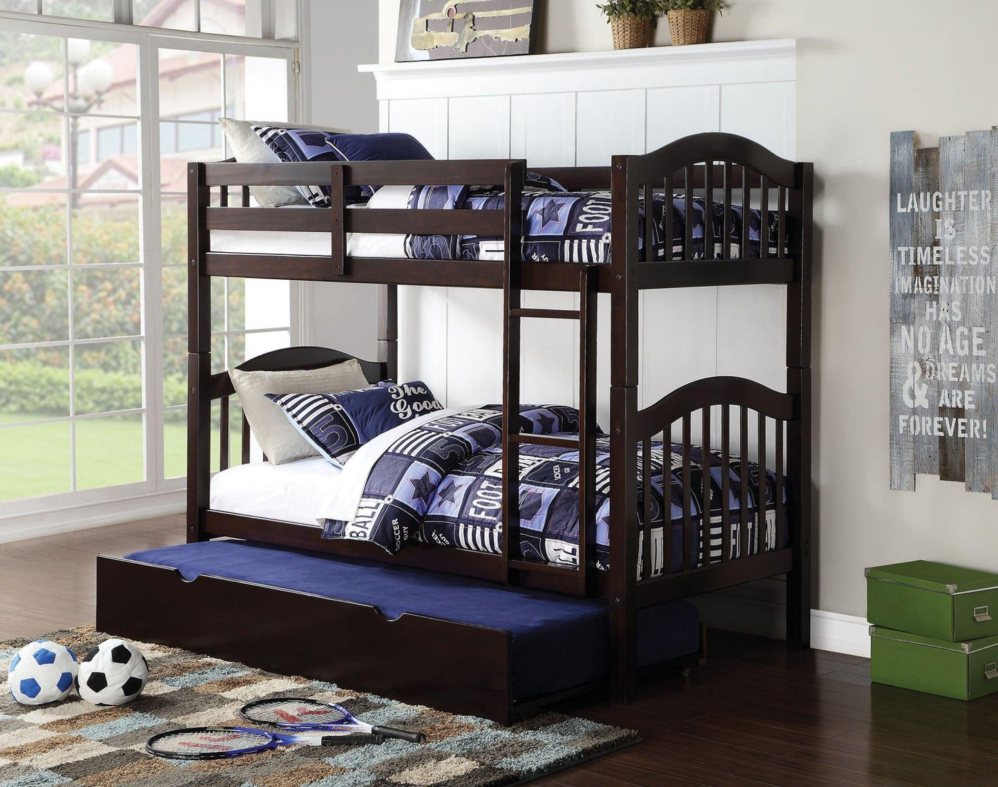 Heartland Twin/Twin Bunk Bed, Espresso - AFS