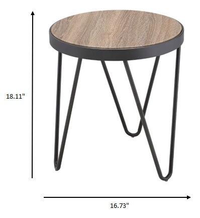 Rustic Weathered Gray Oak End Table - AFS