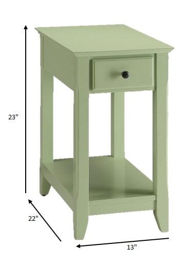 Cutie Compact Walnut Finish Single Drawer End Table - AFS