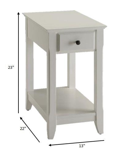 Cutie Compact Walnut Finish Single Drawer End Table - AFS