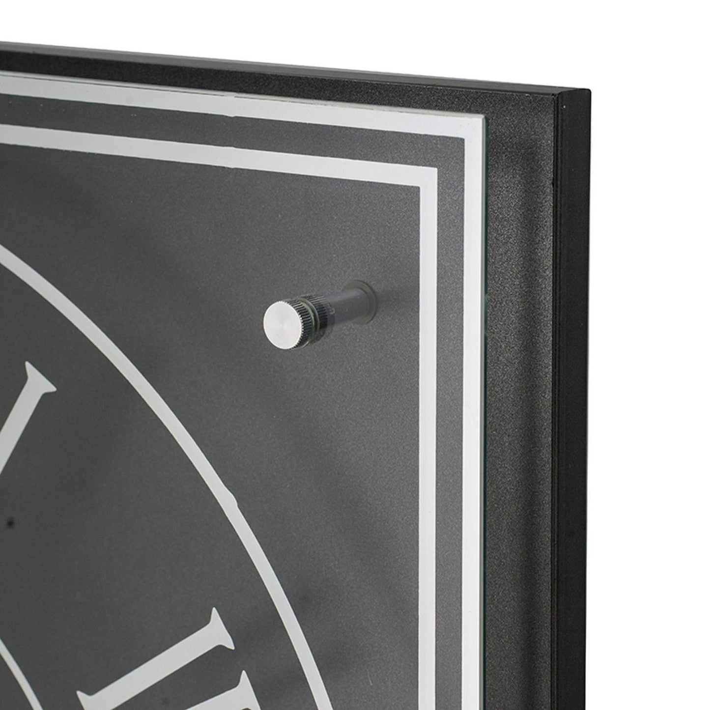 Vintage Style Gears Black and Silver Square Wall Clock - AFS