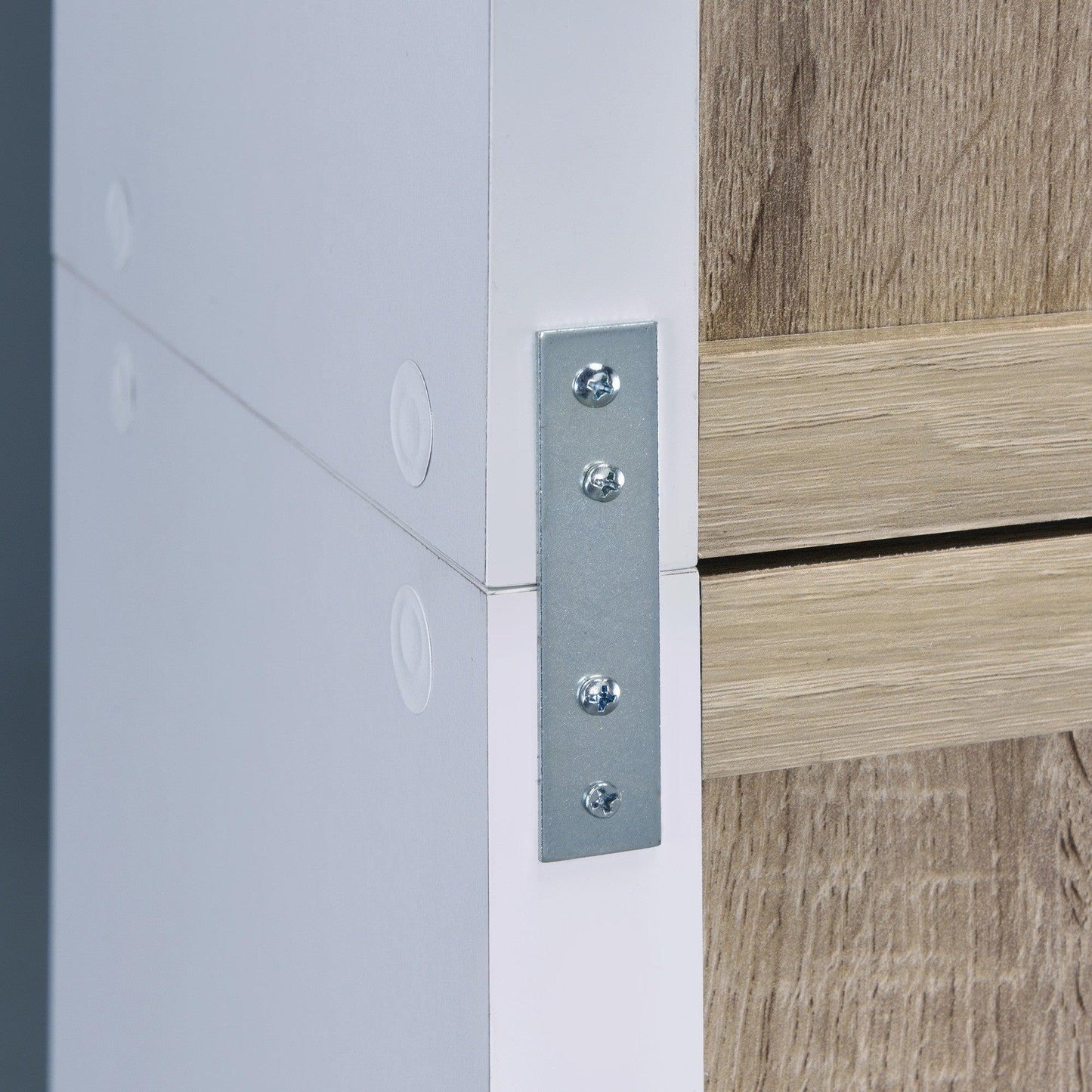 Modern Natural and White Four Cube Storage Bookshelf - AFS
