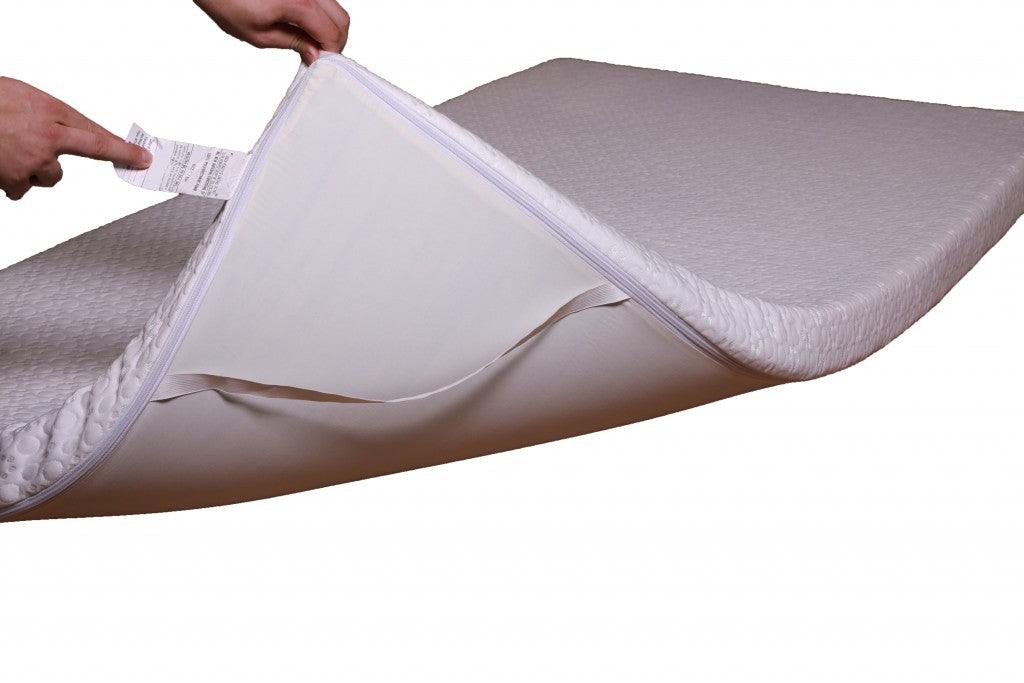 3" Deluxe White Memory Foam Mattress Topper with Straps King - AFS