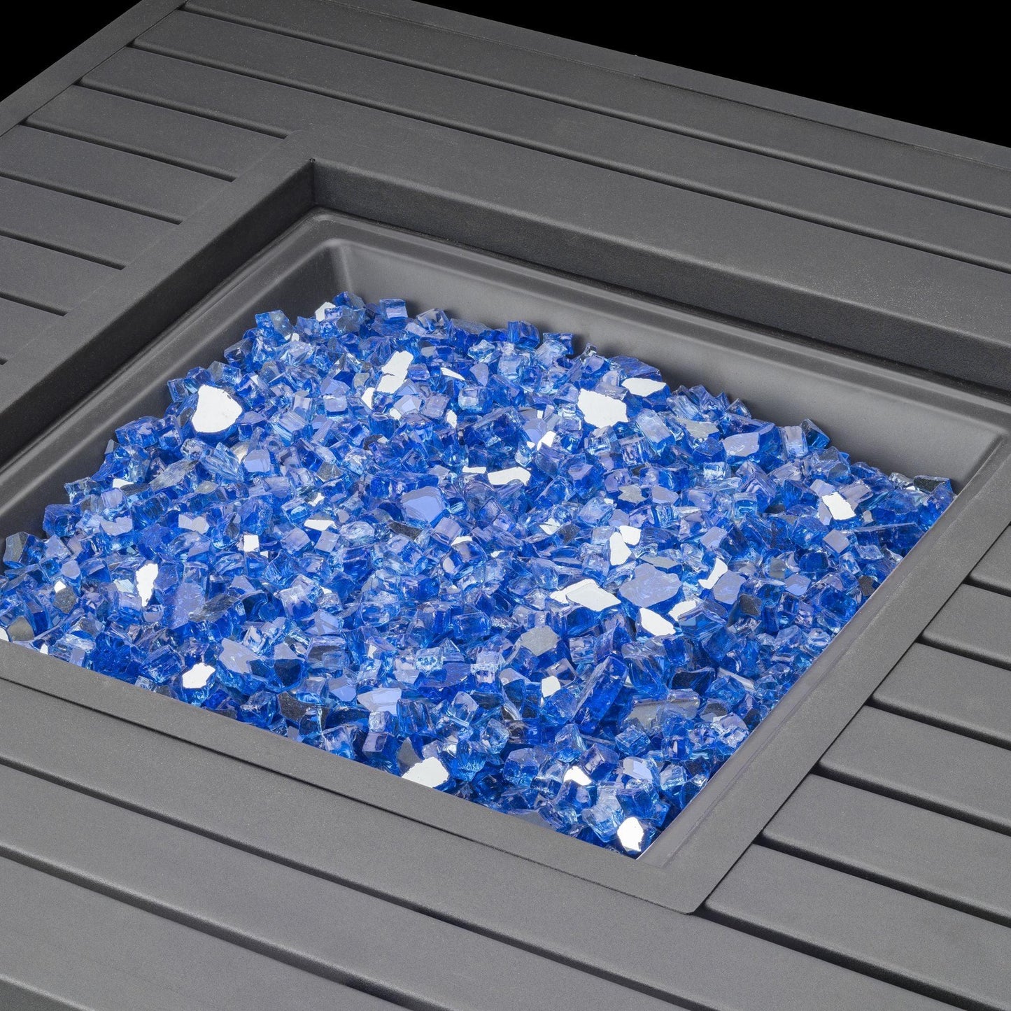 Premium Crystal Blue Decorative Fire Pit Glass - AFS