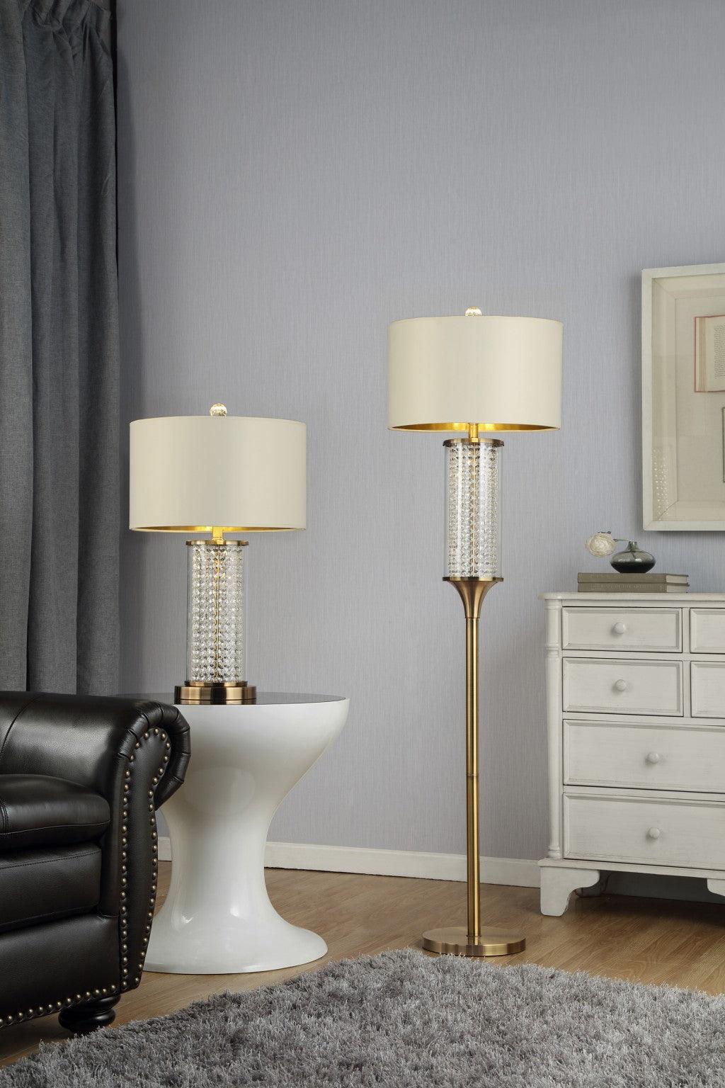 Gold Crystal Floor Lamp - AFS