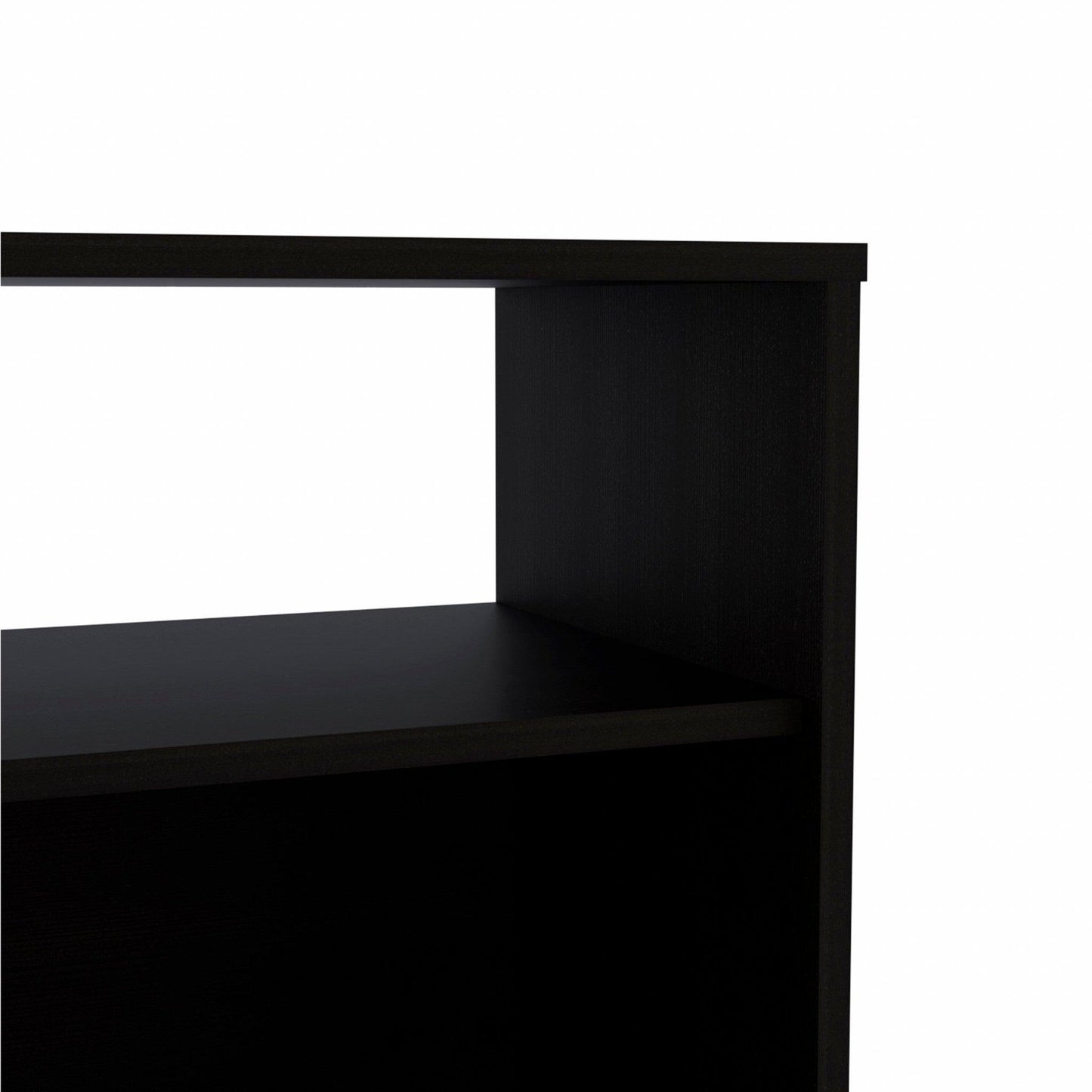 Light Gray Nightstand with One Door Panel Cabinet - AFS