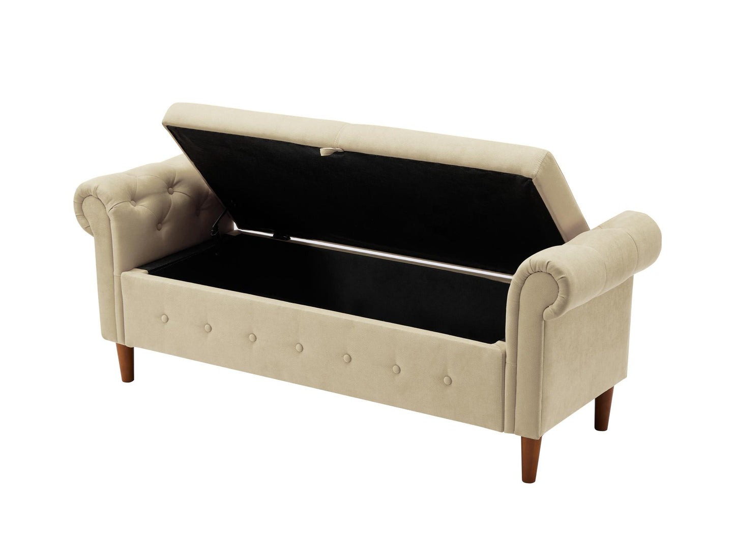 Multipurpose Rectangular Sofa Stool with Large Storage Space