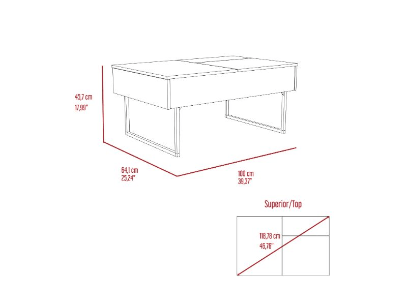 Beyond Lift Top Coffee, Two Legs, One Drawer - AFS