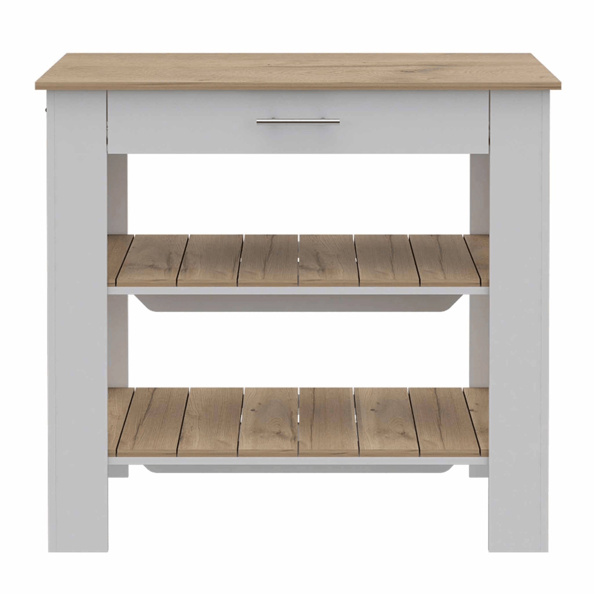 Cala Kitchen Island 40, Two Shelves, One Drawer, Four Legs - AFS