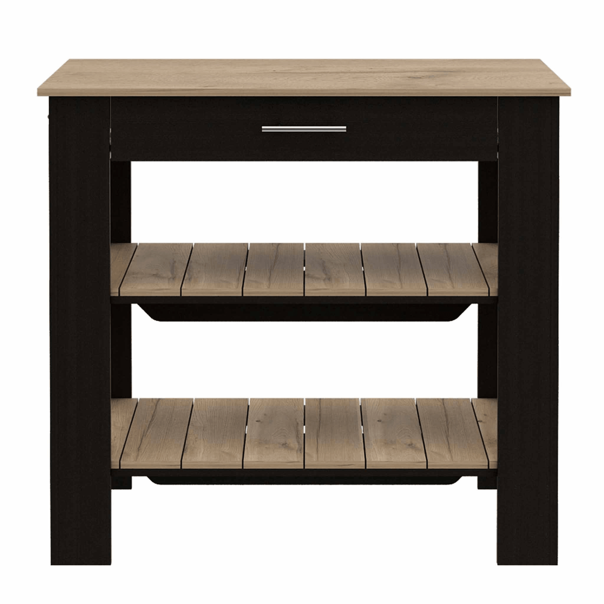 Cala Kitchen Island 40, Two Shelves, One Drawer, Four Legs - AFS