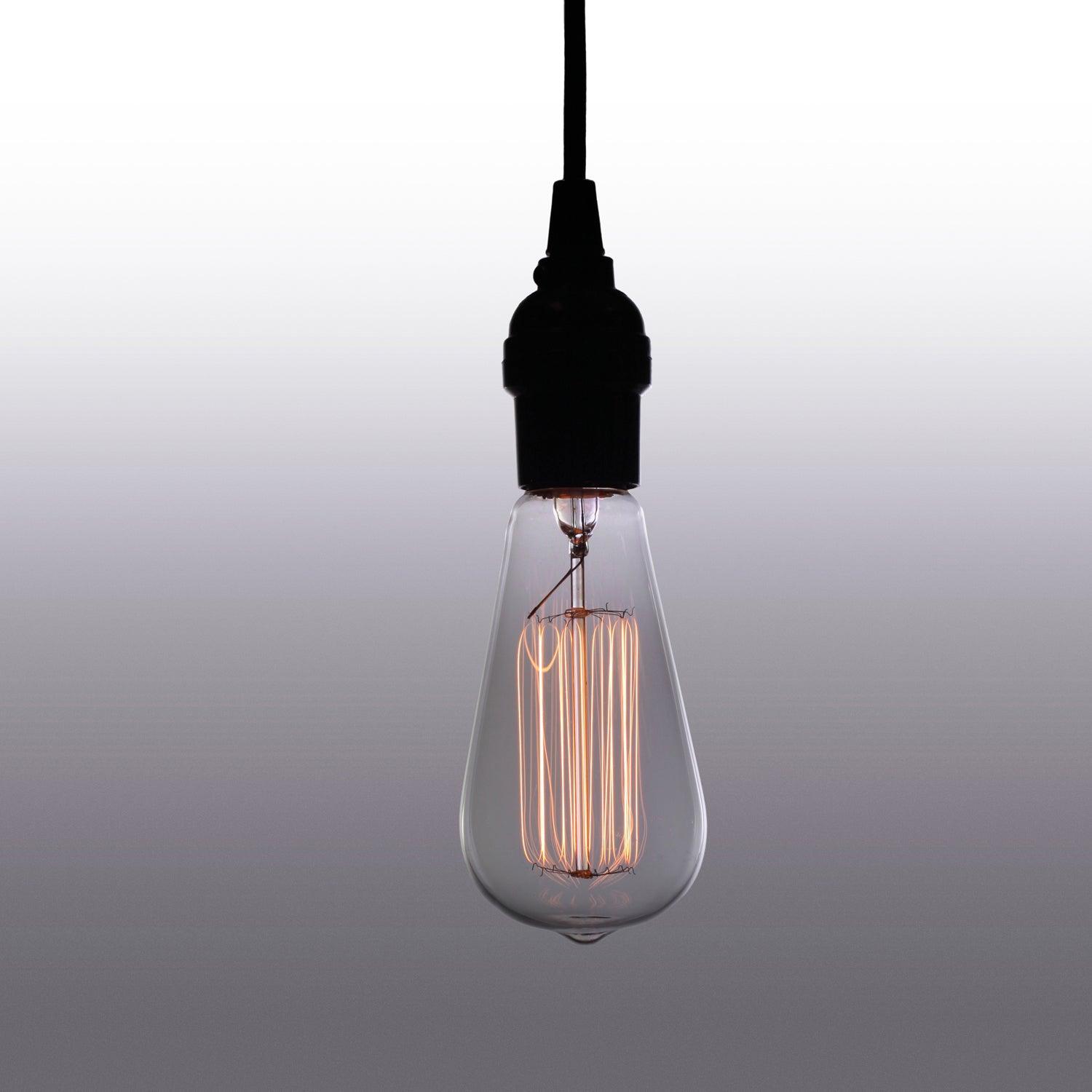Lila Adjustable Height 1-light Edison Lamp with Bulb - AFS