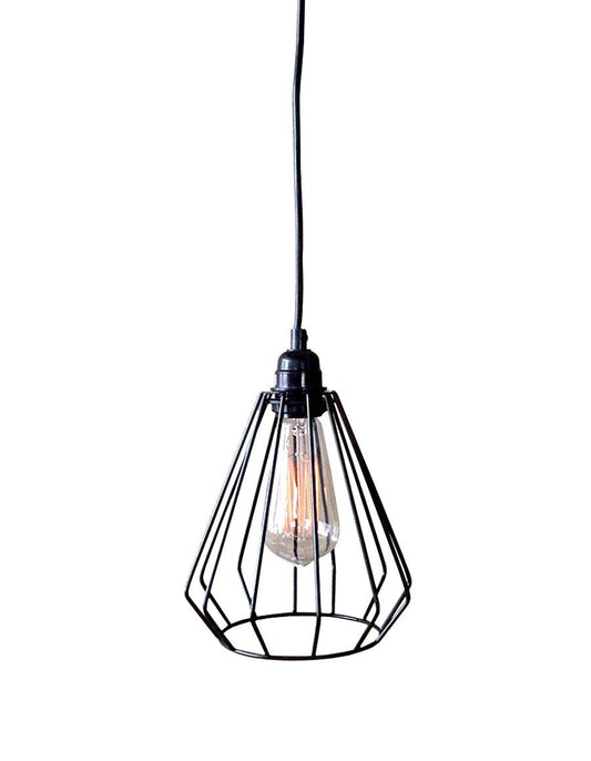 Lainie 1-light Black Adjustable Cord 7-inch Edison Pendant Lamp with Bulb - AFS