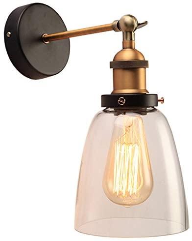 Barbara 1-light Clear Glass Edison Wall Lamp with Light Bulb - AFS