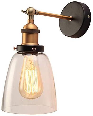 Barbara 1-light Clear Glass Edison Wall Lamp with Light Bulb - AFS