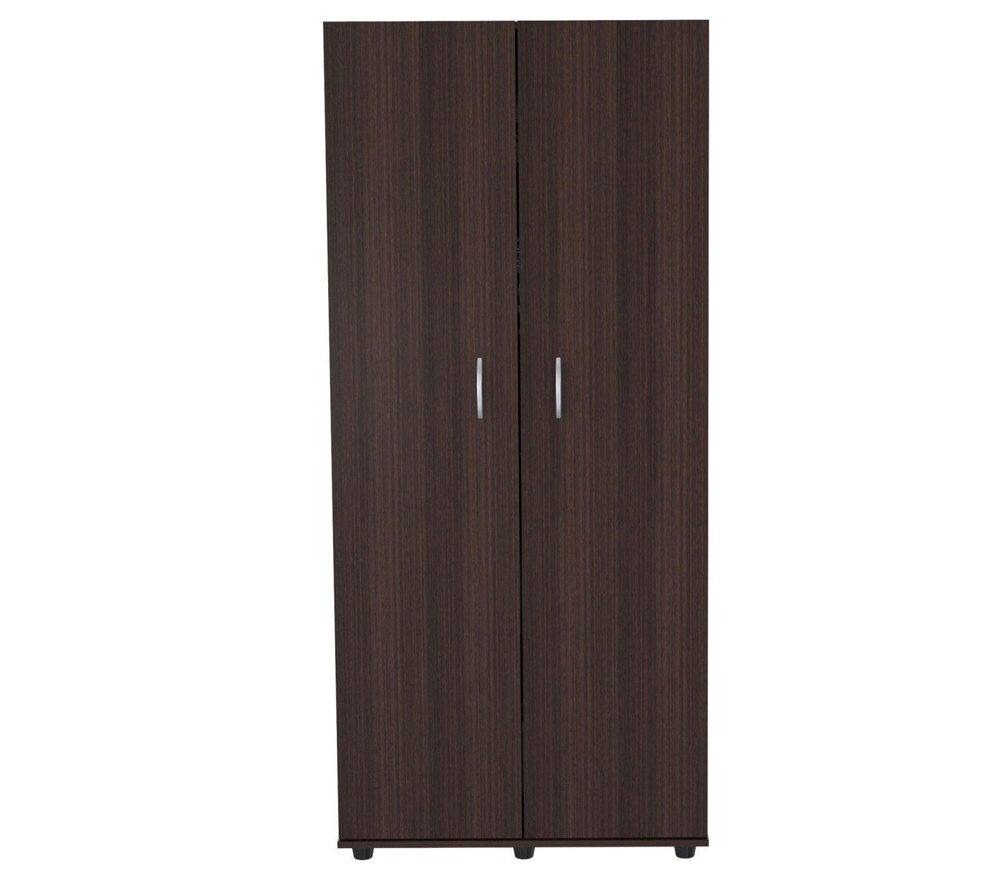 Espresso Finish Wood Wardrobe with Two Doors - AFS