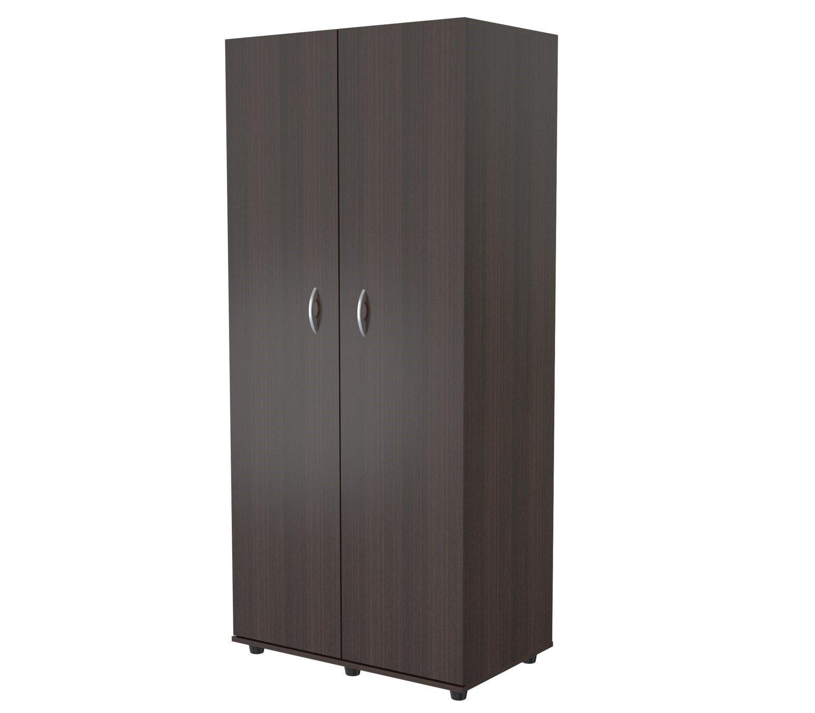 Espresso Finish Wood Wardrobe with Two Doors - AFS