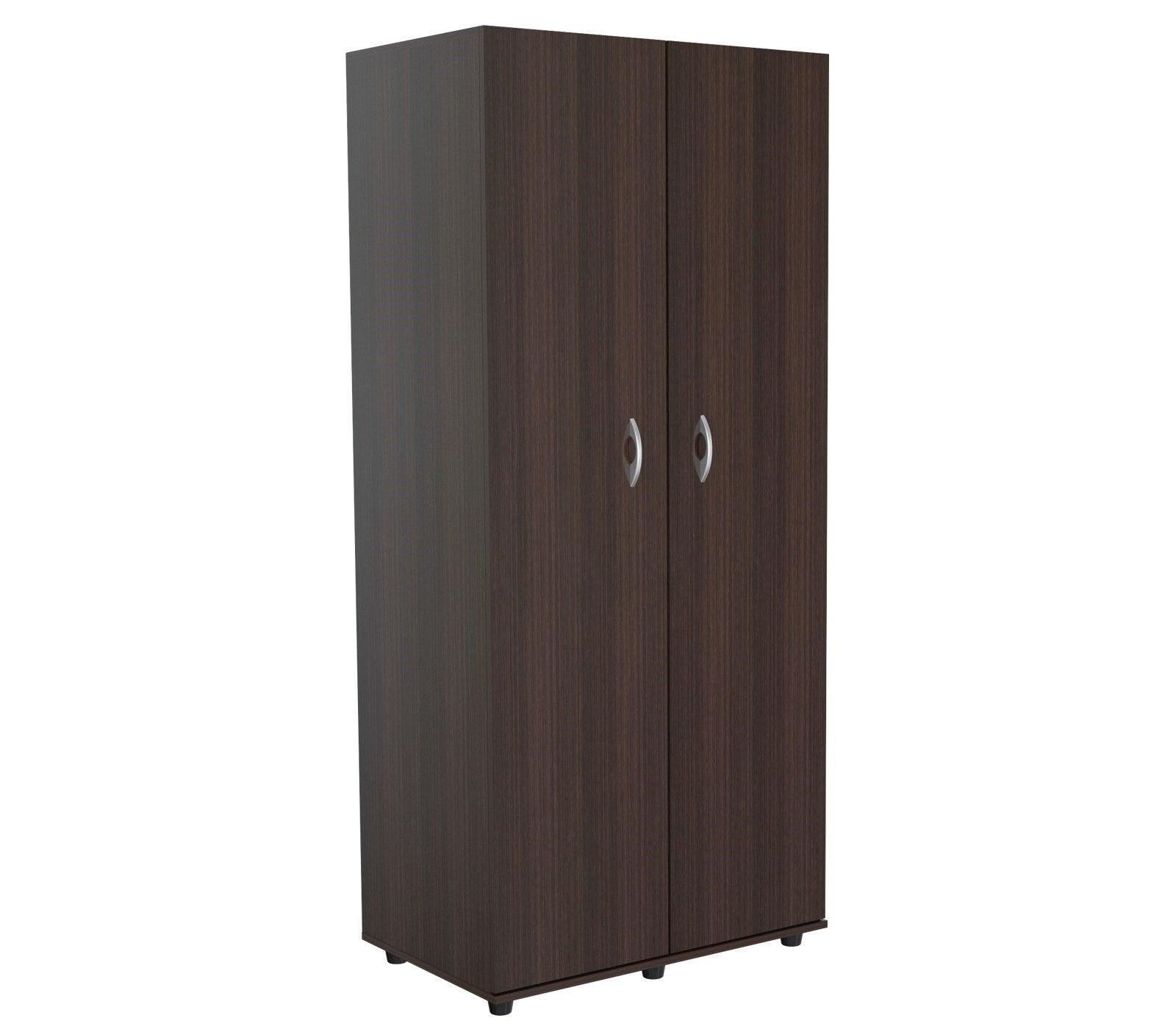 Espresso Finish Wood Wardrobe with Two Doors - AFS