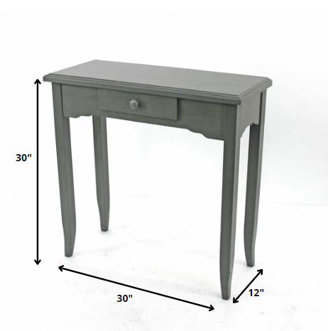 12 x 30 x 30 Gray 1 Drawer Minimalist - Console Table - AFS