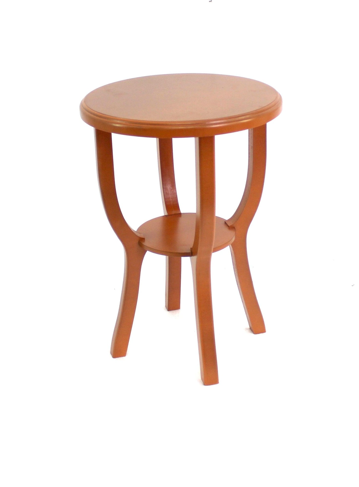 24 X 18 X 18 Bright Orange Country Cottage Style Wooden Stool - AFS