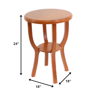 24 X 18 X 18 Bright Orange Country Cottage Style Wooden Stool - AFS