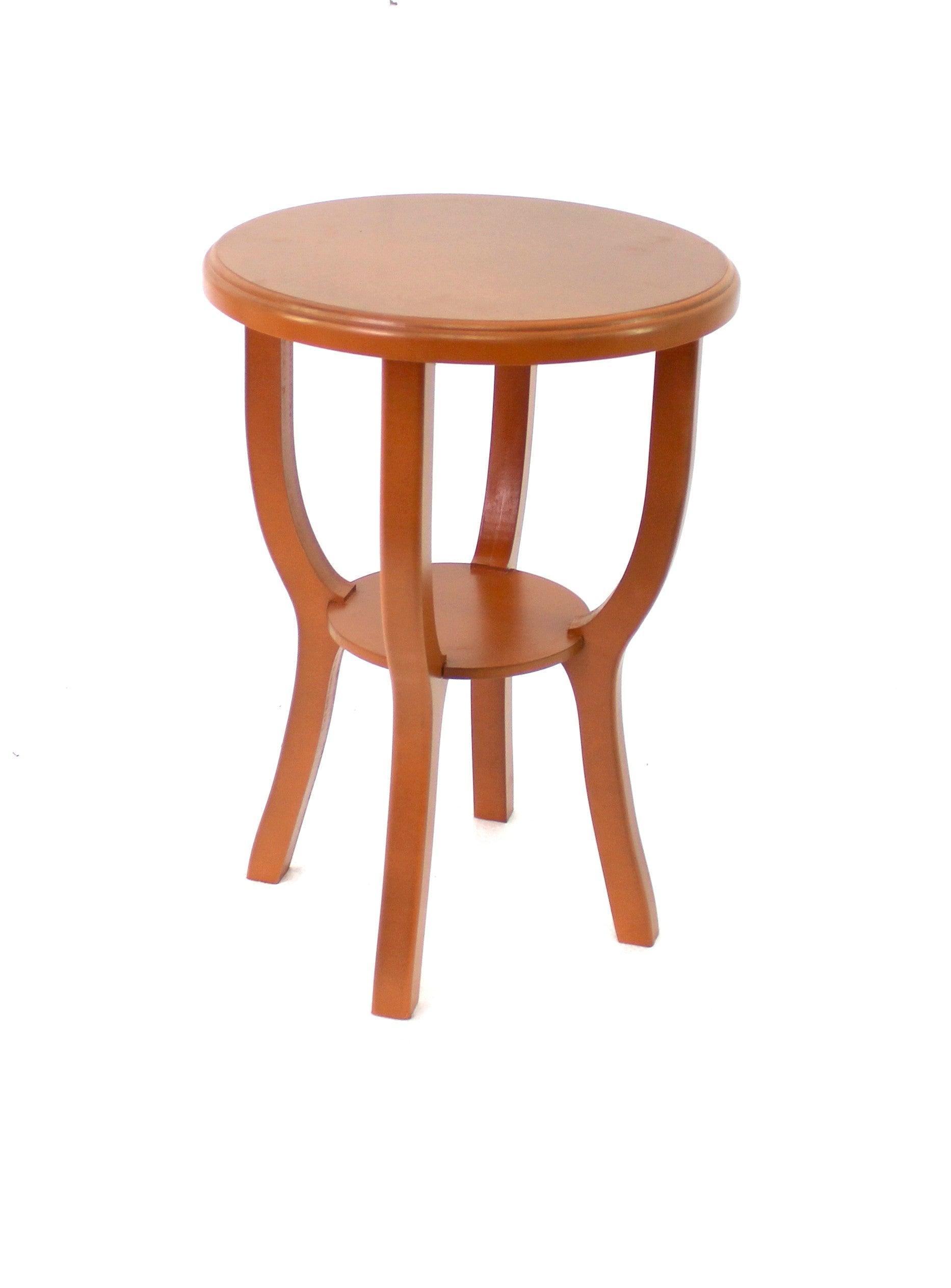 24 X 18 X 18 Bright Orange Country Cottage Style Wooden Stool - AFS