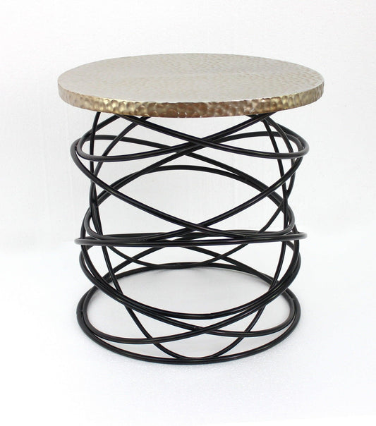 23.25 x 23.25 x 23.25 Gold Cable-Shaped Base - Accent Table - AFS