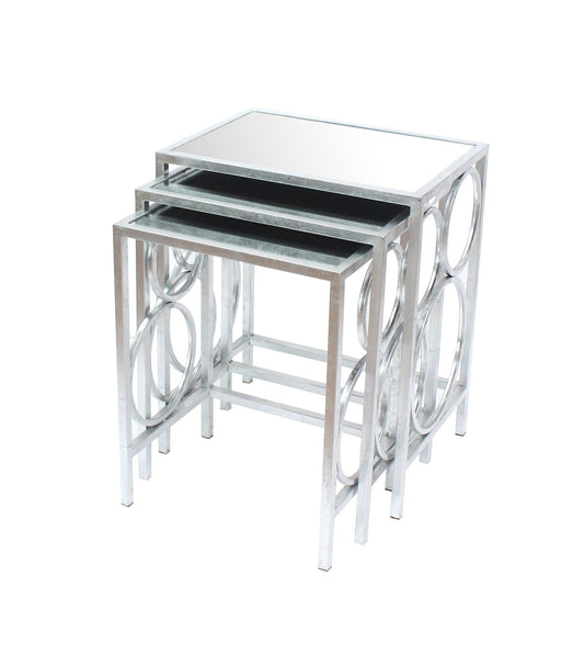 Silver 3 Piece Nesting Table Set - AFS