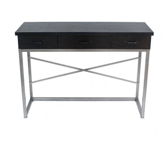 16 x 45 x 32 Charcoal 3 Drawer Console Table - AFS