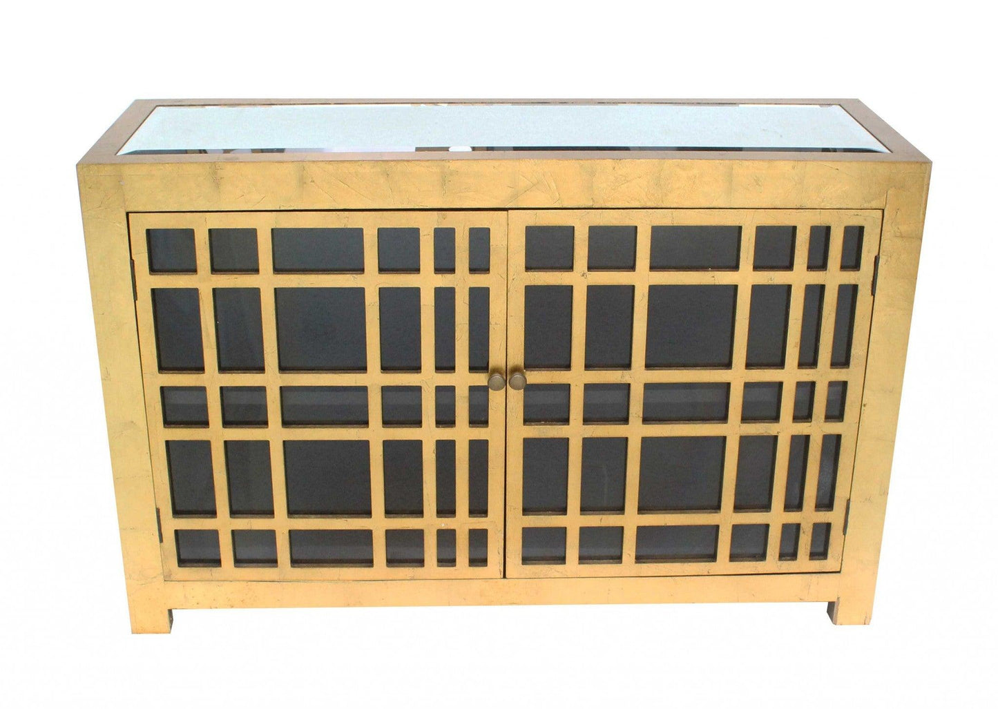 16 x 48 x 32 Gold Rustic Lattice Wood - Cabinet - AFS