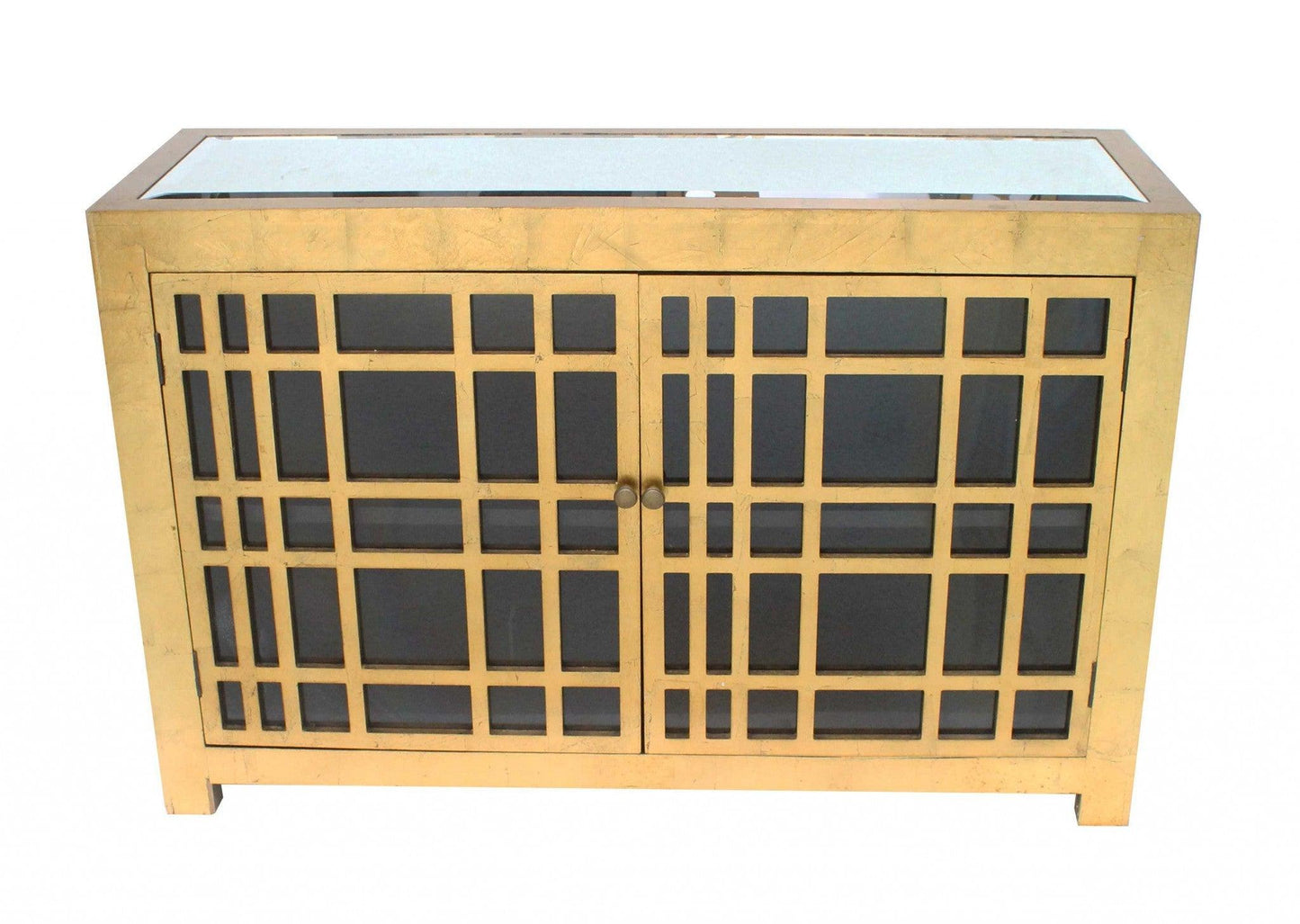 16 x 48 x 32 Gold Rustic Lattice Wood - Cabinet - AFS