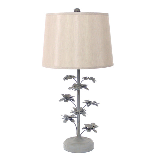 8 x 12 x 28 Gray Rustic Flowering Tree - Table Lamp - AFS