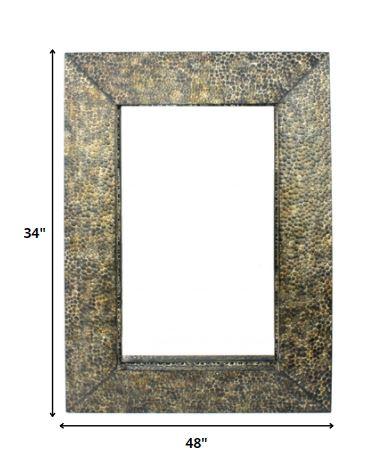 34 x 48 x 4 Bronze Gravel-Like Mosaic Frame - Dressing Mirror - AFS