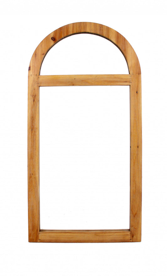 4.75 x 23.75 x 1.25 Brown Rustic With Minimalist Window Frame Dressing Mirror - AFS