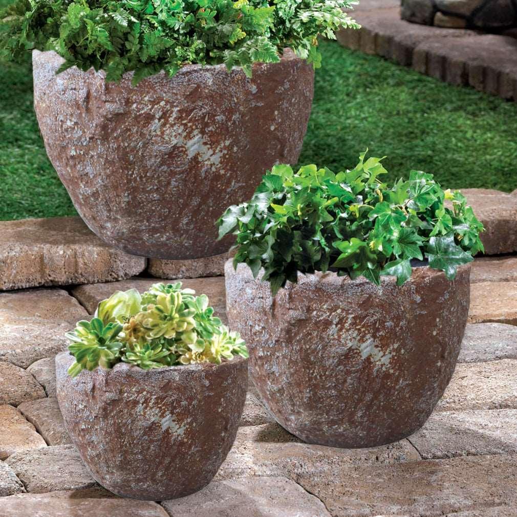 1 x 21 x 17 Rocky Round  Tall Planter