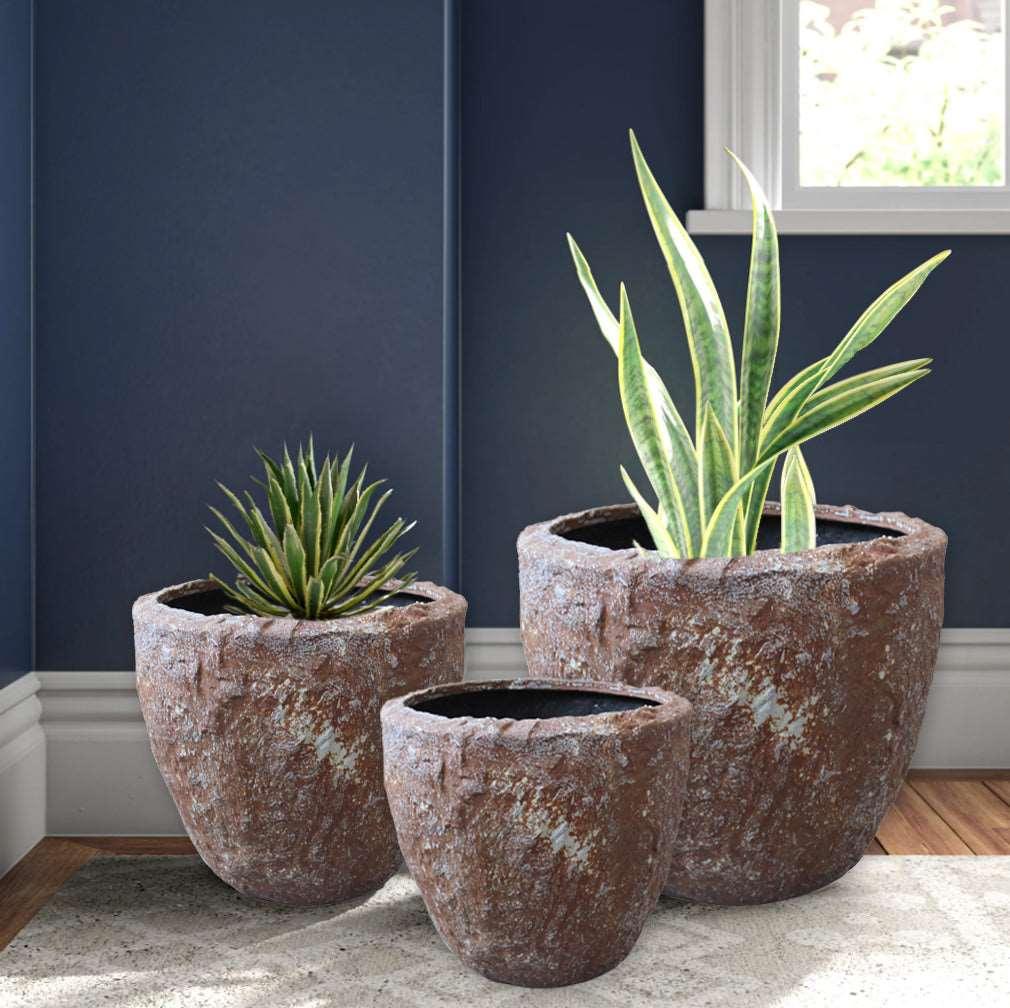 1 x 21 x 17 Rocky Round  Tall Planter