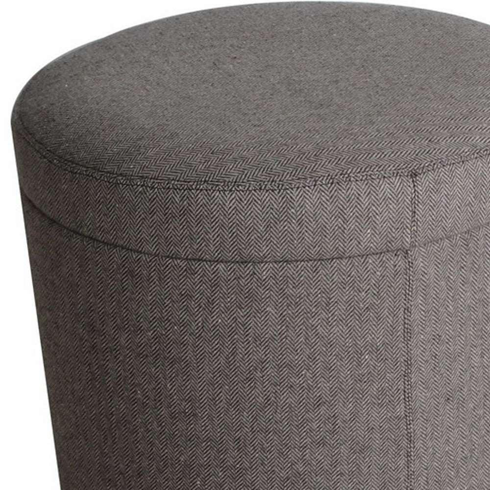 1 x 19 x 19 Gray Tweed Storage  Ottoman