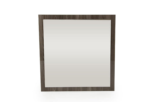 41" Grey MDF Glass and Veneer Mirror - AFS