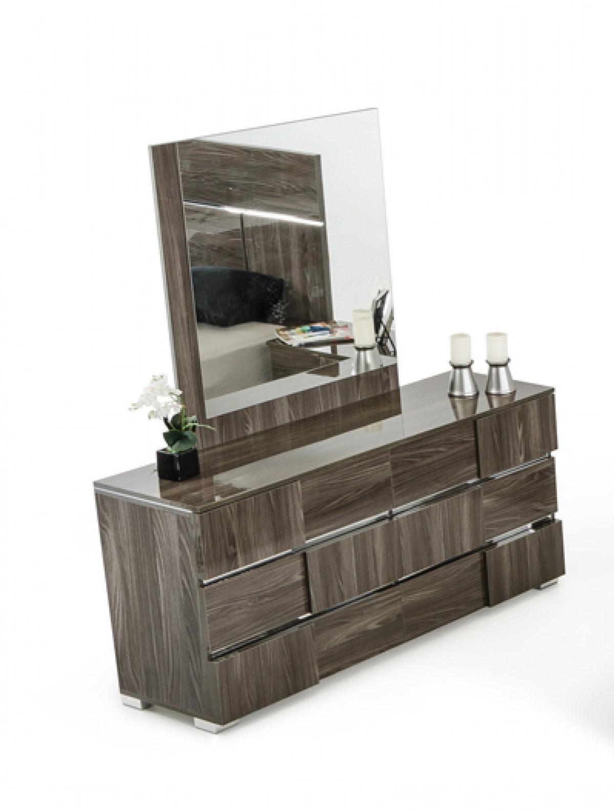 39" Ebony MDF Veneer and Glass Mirror - AFS