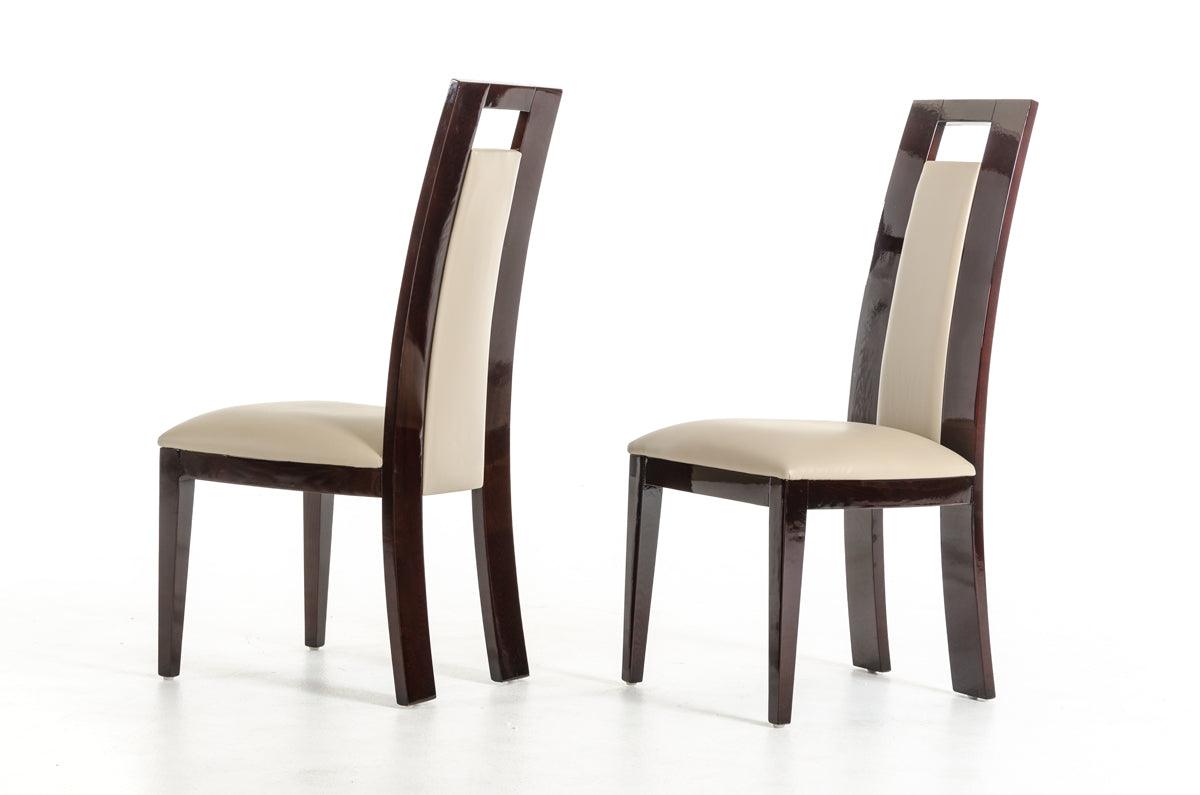 Two 42" Leatherette and Wood Dining Chair - AFS