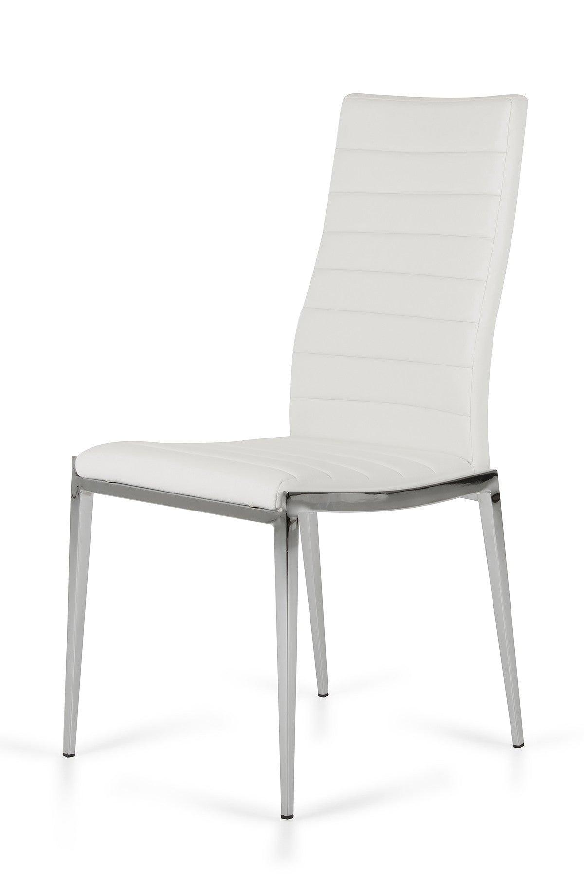 Libby - Modern White Leatherette Dining Chair (Set of 2) - AFS