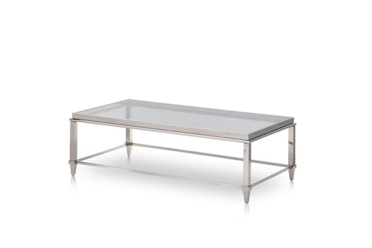 18" Steel and Glass Coffee Table - AFS