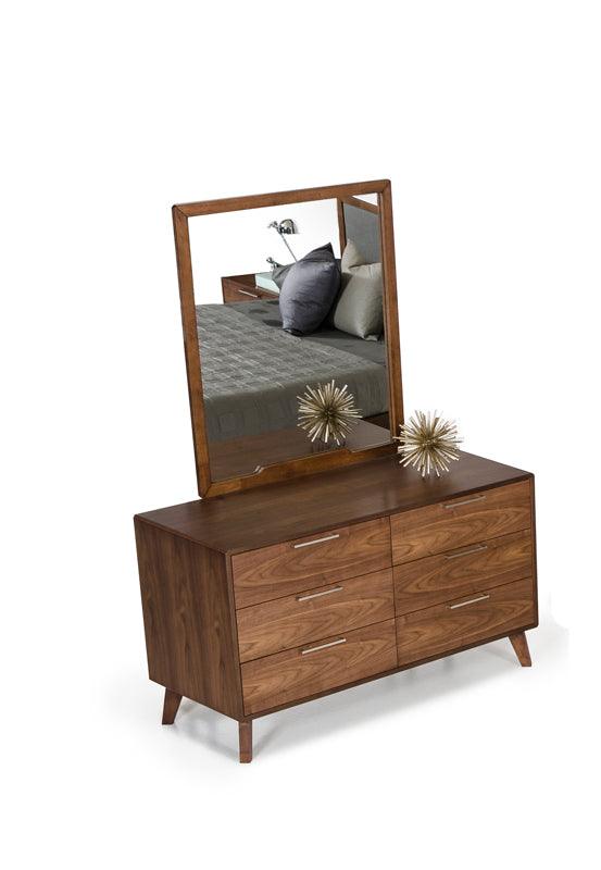 30" Walnut Veneer MDF and Wood Dresser - AFS