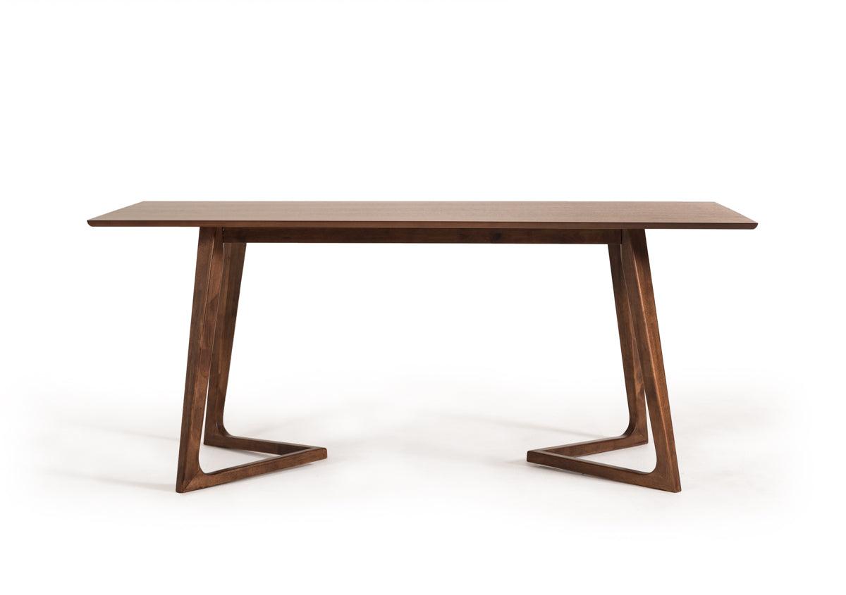 31" Walnut Wood and Veneer Dining Table - AFS