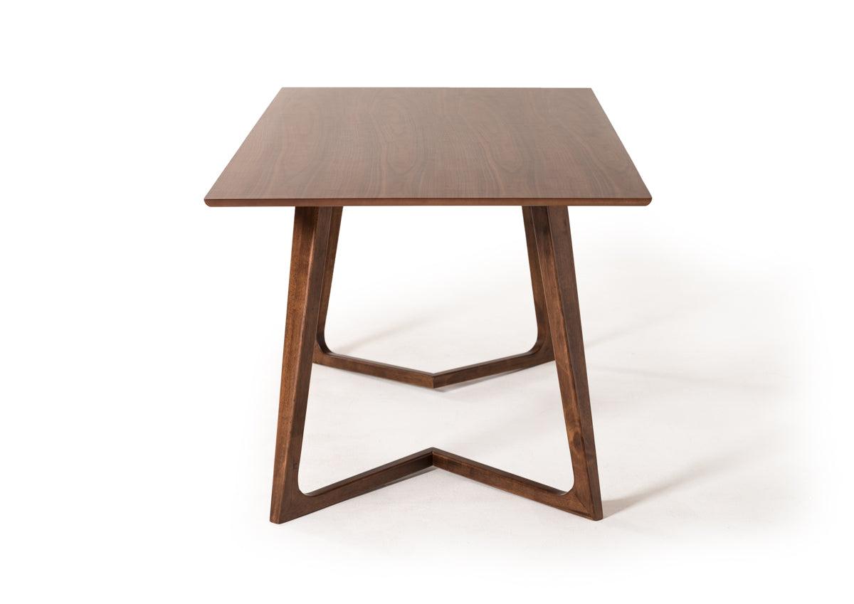 31" Walnut Wood and Veneer Dining Table - AFS