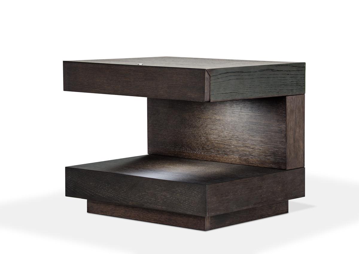 16" Brown Oak Veneer Nightstand - AFS