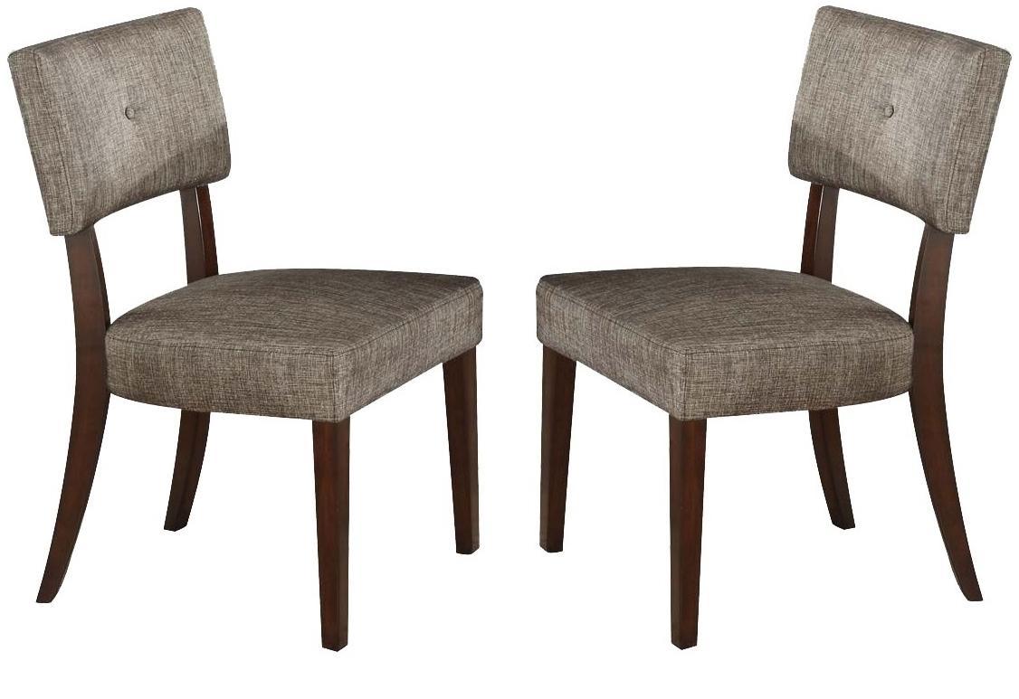 20" X 20" X 36" 2pc Gray Fabric And Espresso Side Chair - AFS