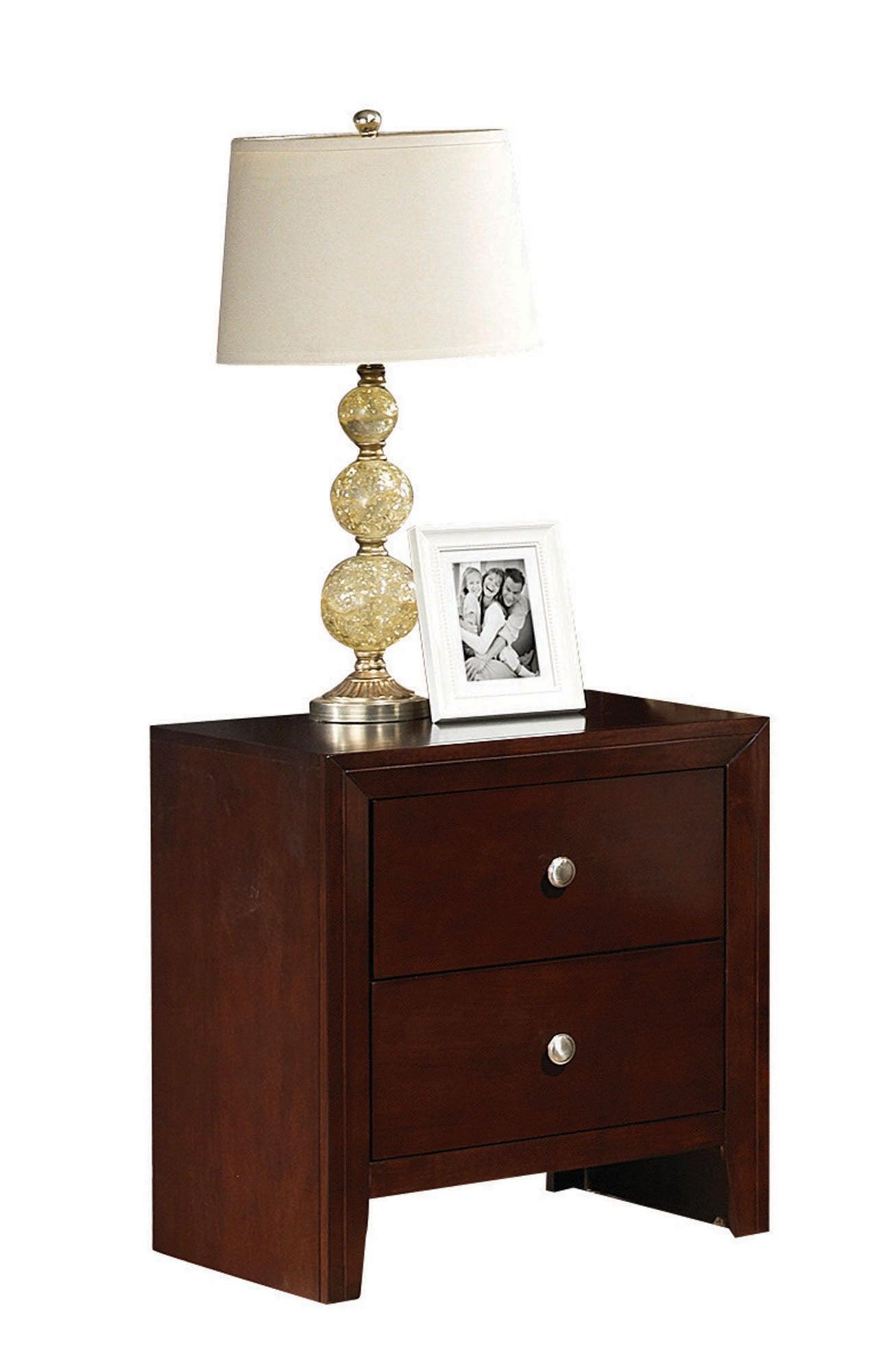 22" X 16" X 24" Brown Cherry Wooden Nightstand - AFS