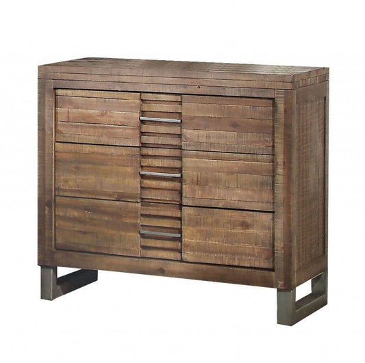 Reclaimed Oak 3 Drawer Nightstand - AFS