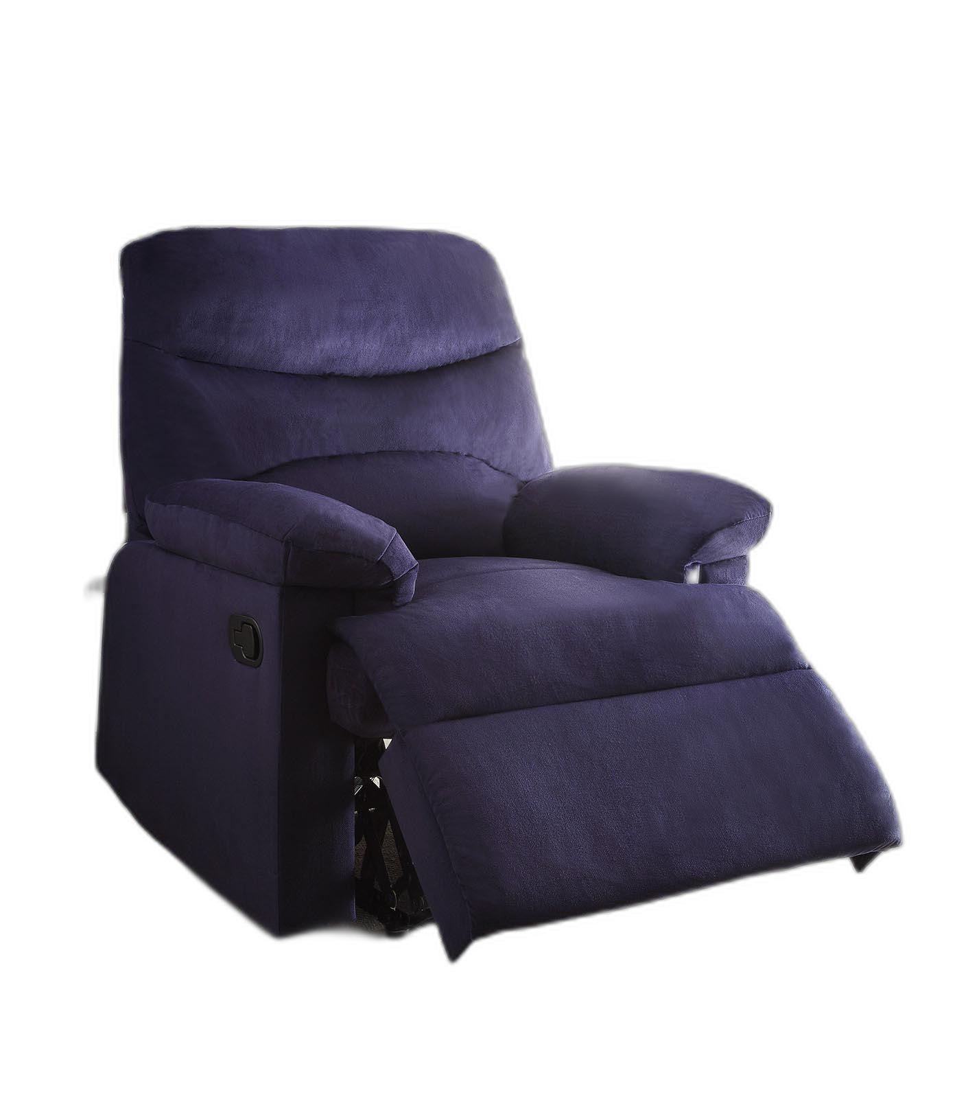 Arcadia Recliner , Blue Woven Fabric - AFS